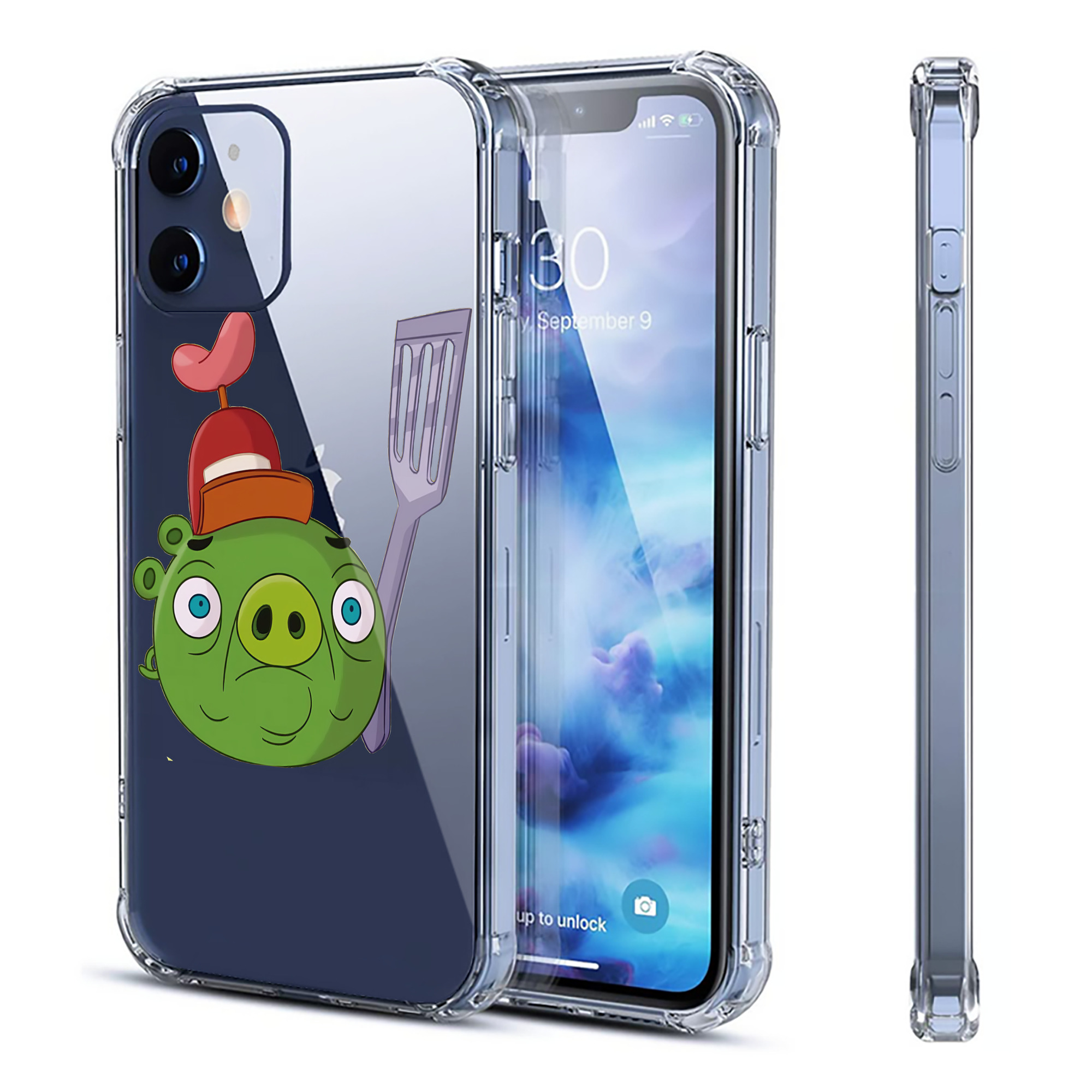 （画像用） Angry Birds アングリーバード 【iPhone 12シリーズ対応】透明スマホケース（クリアソフトケース）